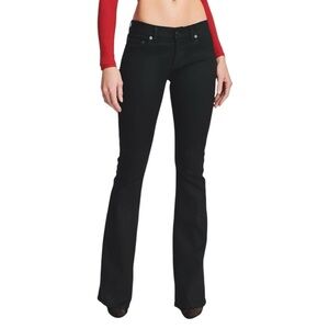 SER.O.YA Black Waxed Bootcut Jeans Low Rise Jeans‎ Size 29